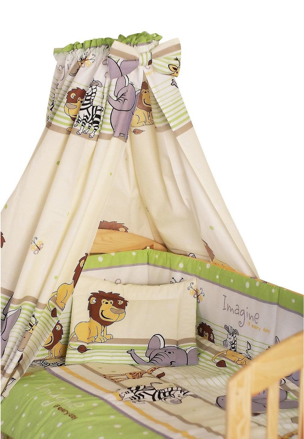 Baldachin bumbac, Safari verde, 150 x 210 cm