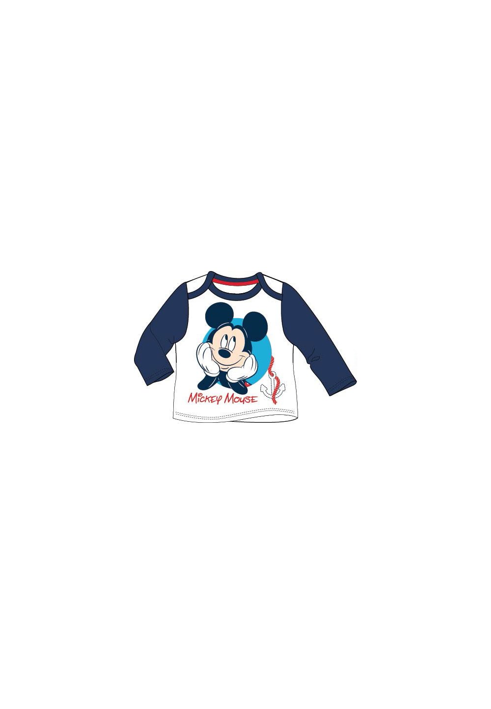 Bluza bebe Mickey alb cu bluemarin imagine
