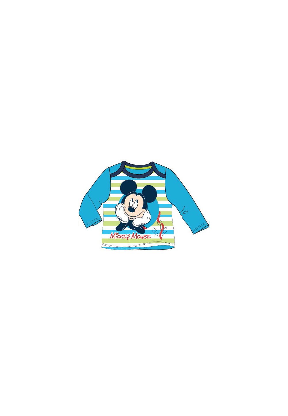 Bluza bebe Mickey cu dungi albastre