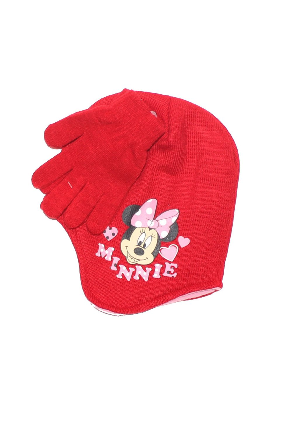 Caciula si manusi, Minnie Mouse, rosii