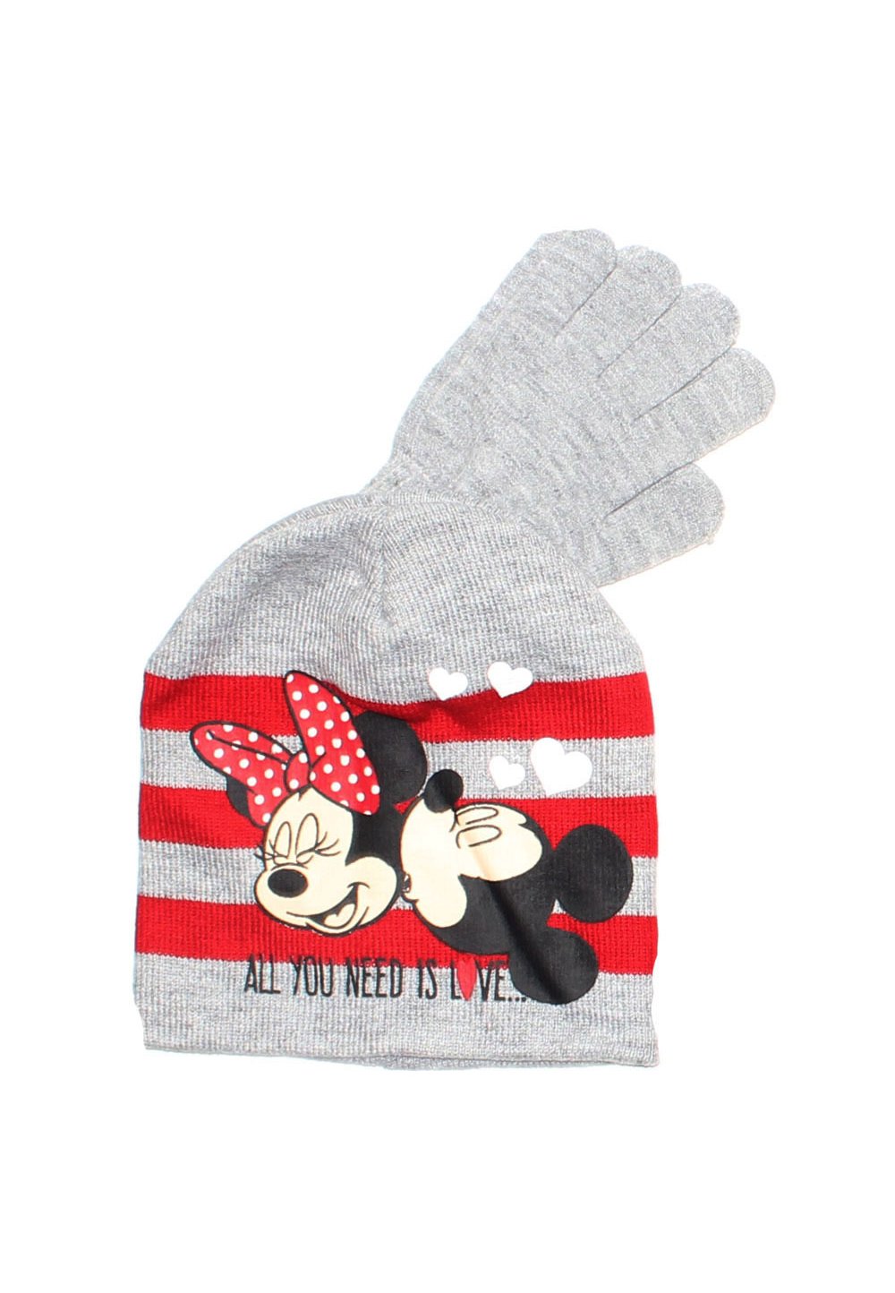 Caciula si manusi, Minnie si Mickey, gri