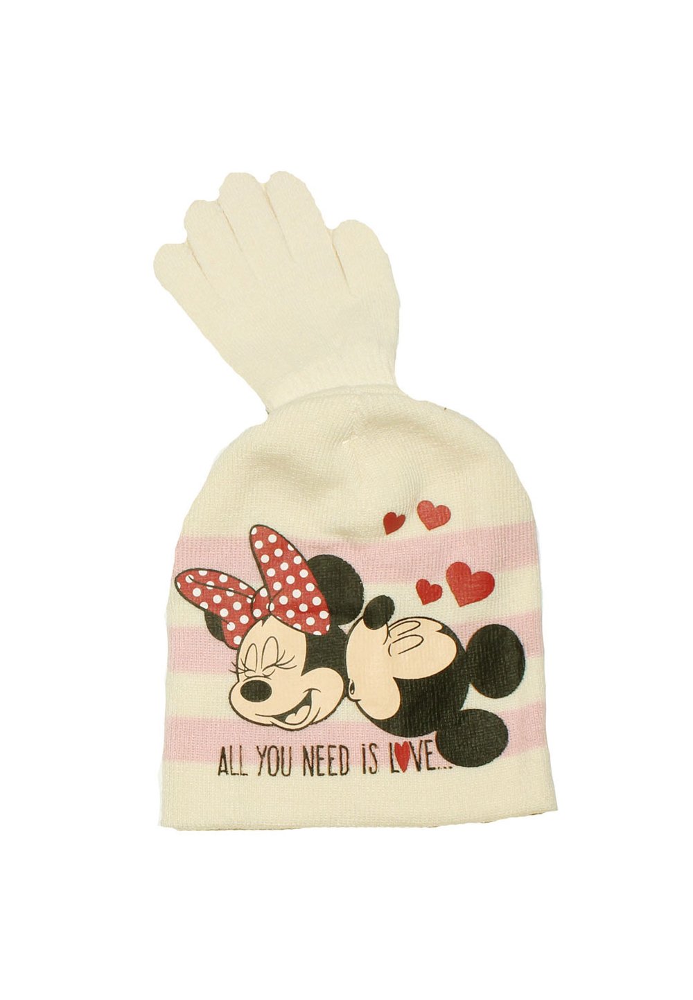 Caciula si manusi, Minnie si Mickey, ivory