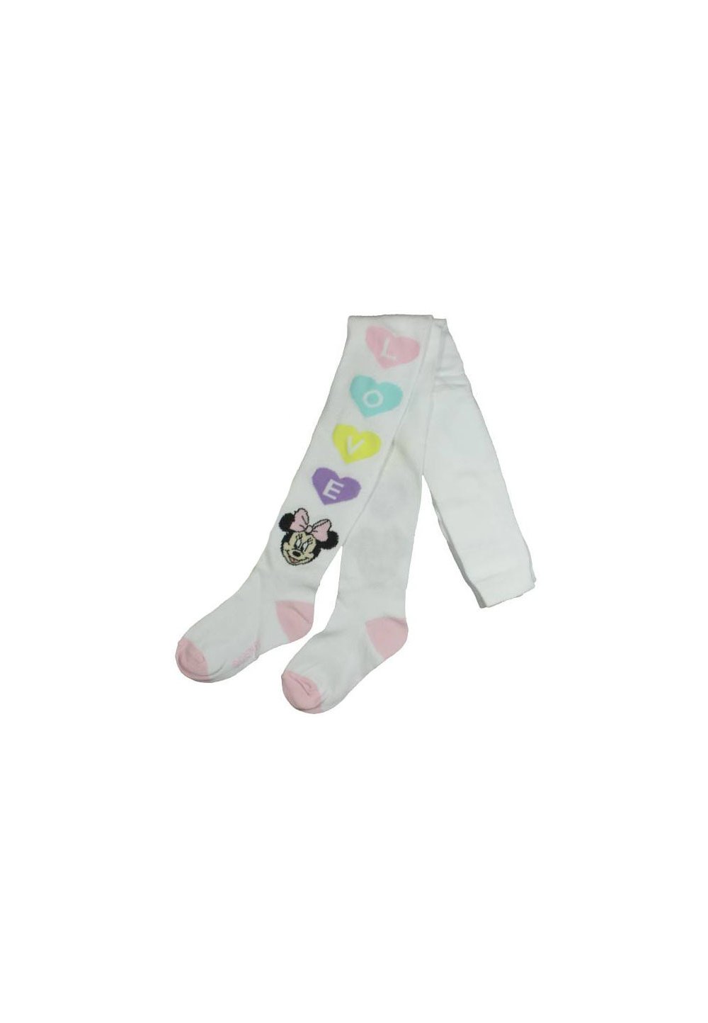 Ciorapi cu chilot, albi, Love, Minnie