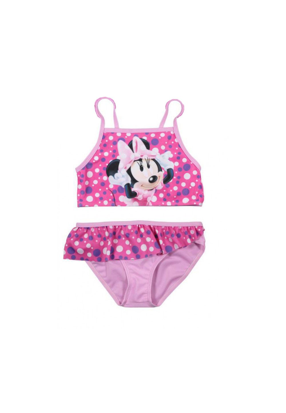 Costum de baie, roz cu buline, Minnie Mouse