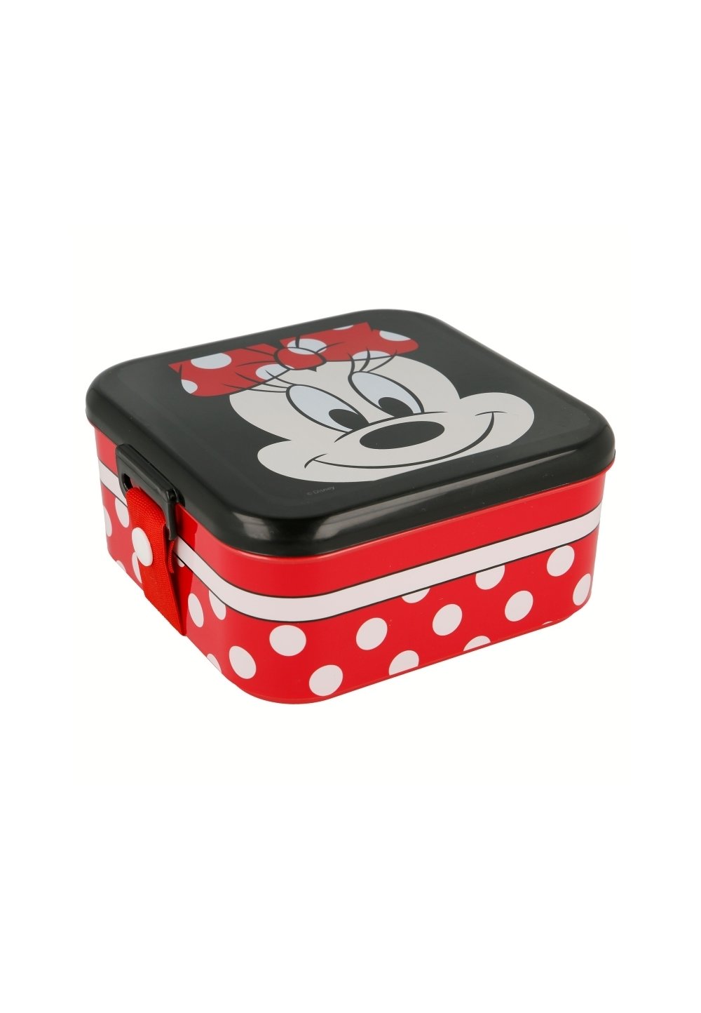 Cutie alimentara, rosie cu buline albe, Minnie Mouse