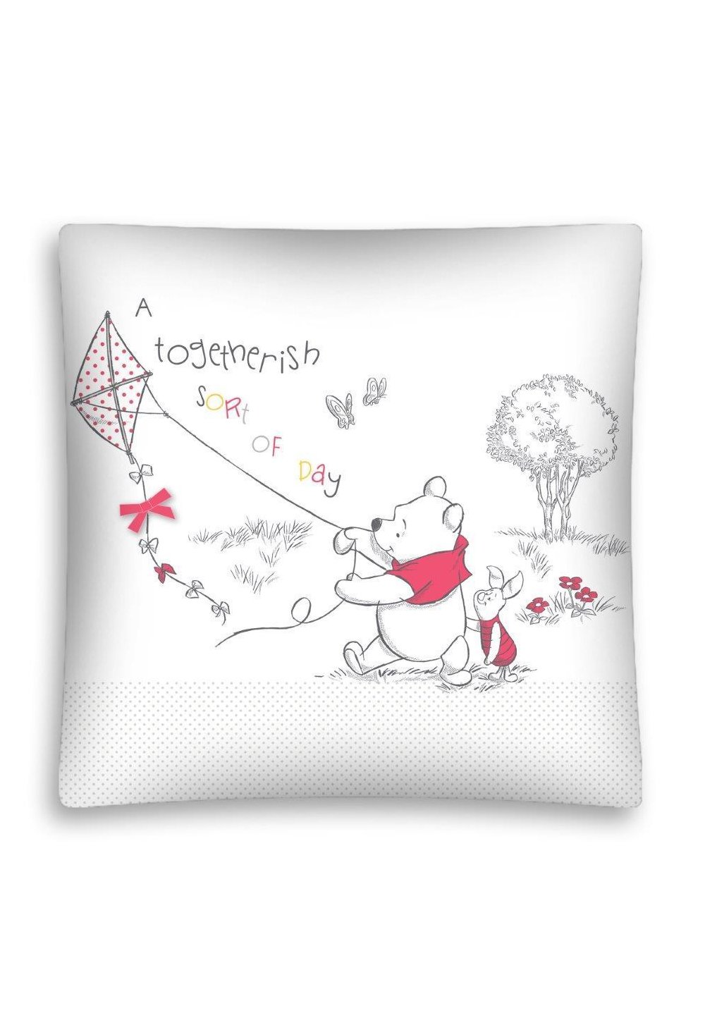 Fata de perna, Winnie the Pooh, alba, 40x40cm