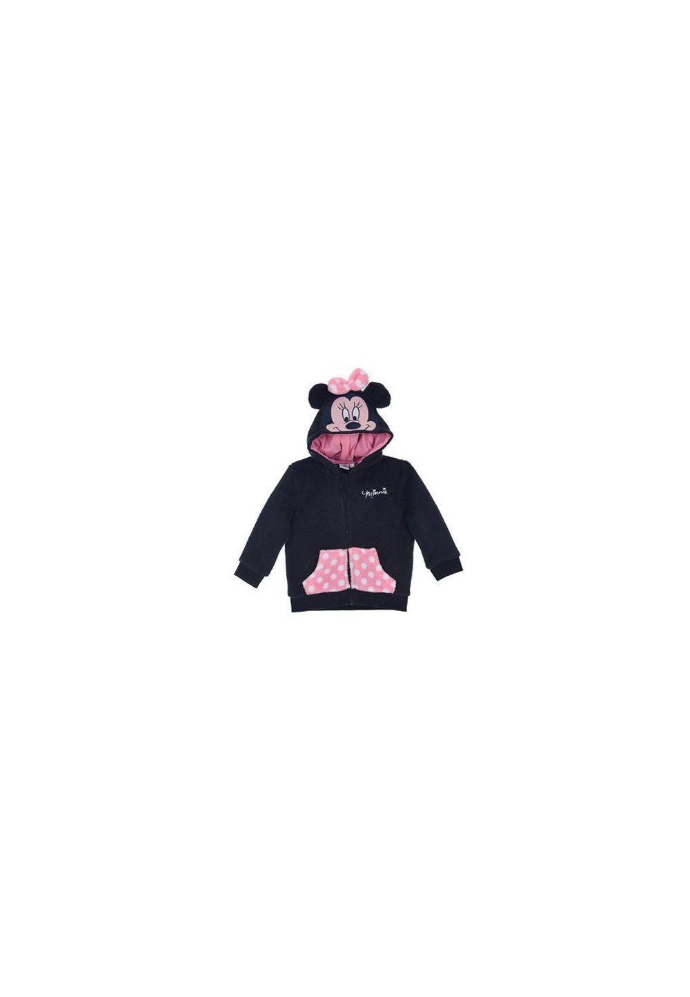 Geaca fleece, Minnie cu fundita roz, bluemarin