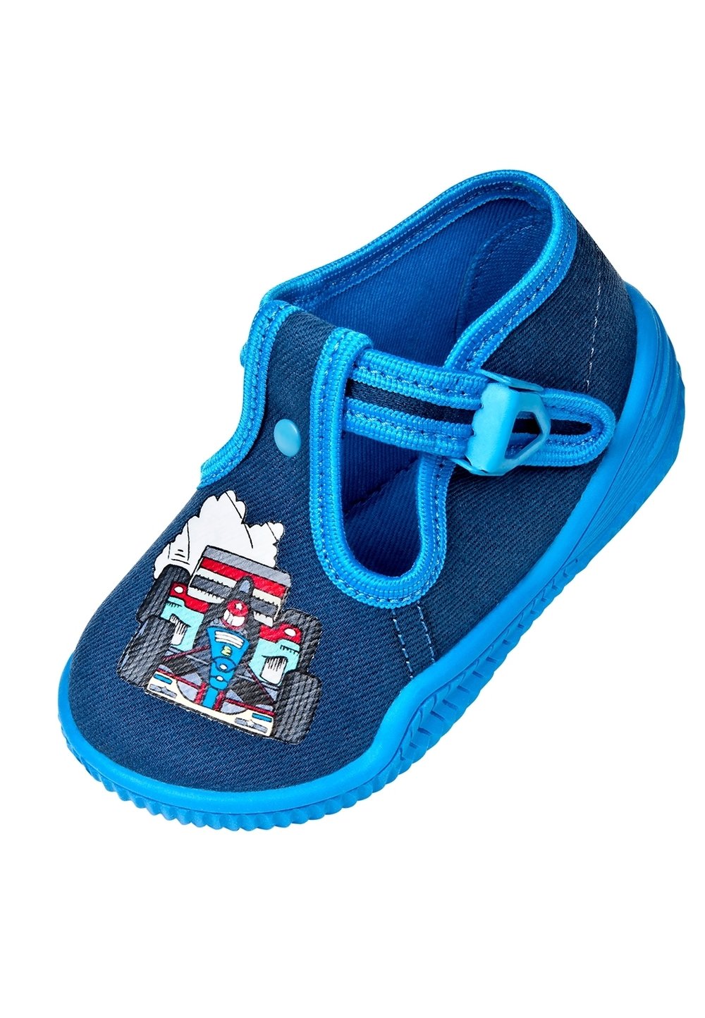Incaltaminte panza, albastru cu bluemarin, Bambini cu masinuta