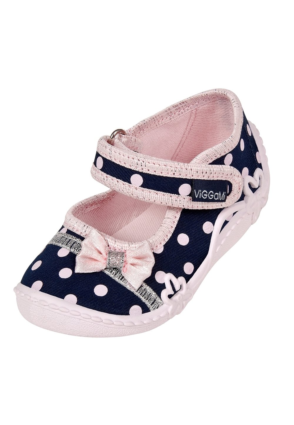 Incaltaminte panza, bluemarin cu buline roz, Majka