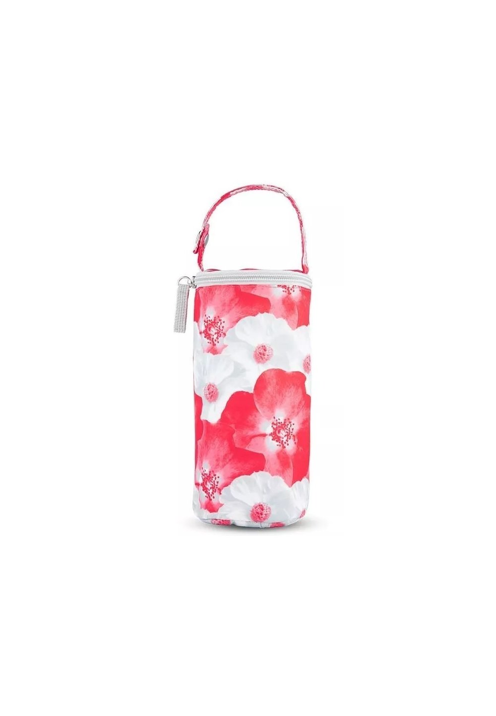 Izolator pentru biberoane, Lady mum, rosu cu flori