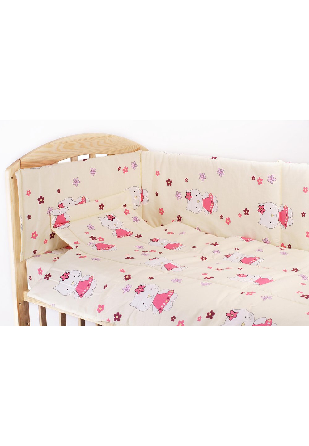 Lenjerie 4 piese kitty crem, 120 x 60 cm