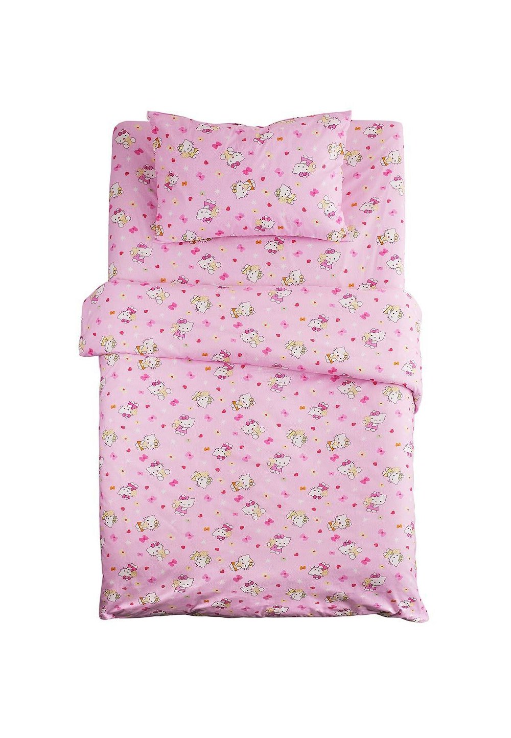 Lenjerie de pat, Hello Kitty roz, 3 piese, 160x200cm