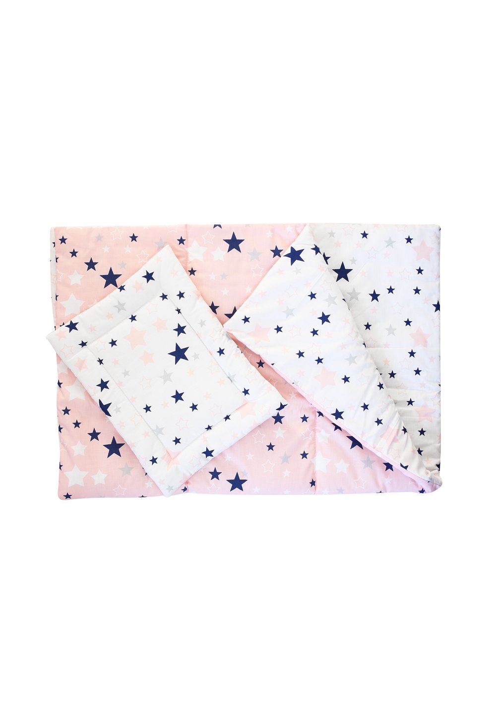 Lenjerie patut, 2 piese, stelutele roz, 120 x 60 cm