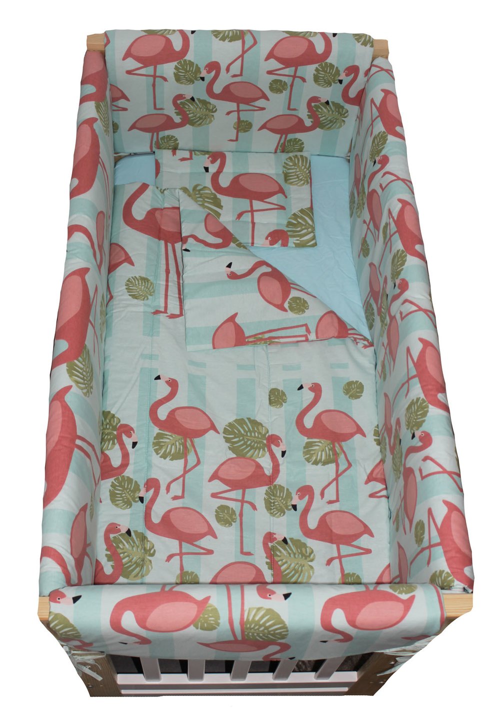 Lenjerie patut, Flamingo, 7 piese, 120x60 cm