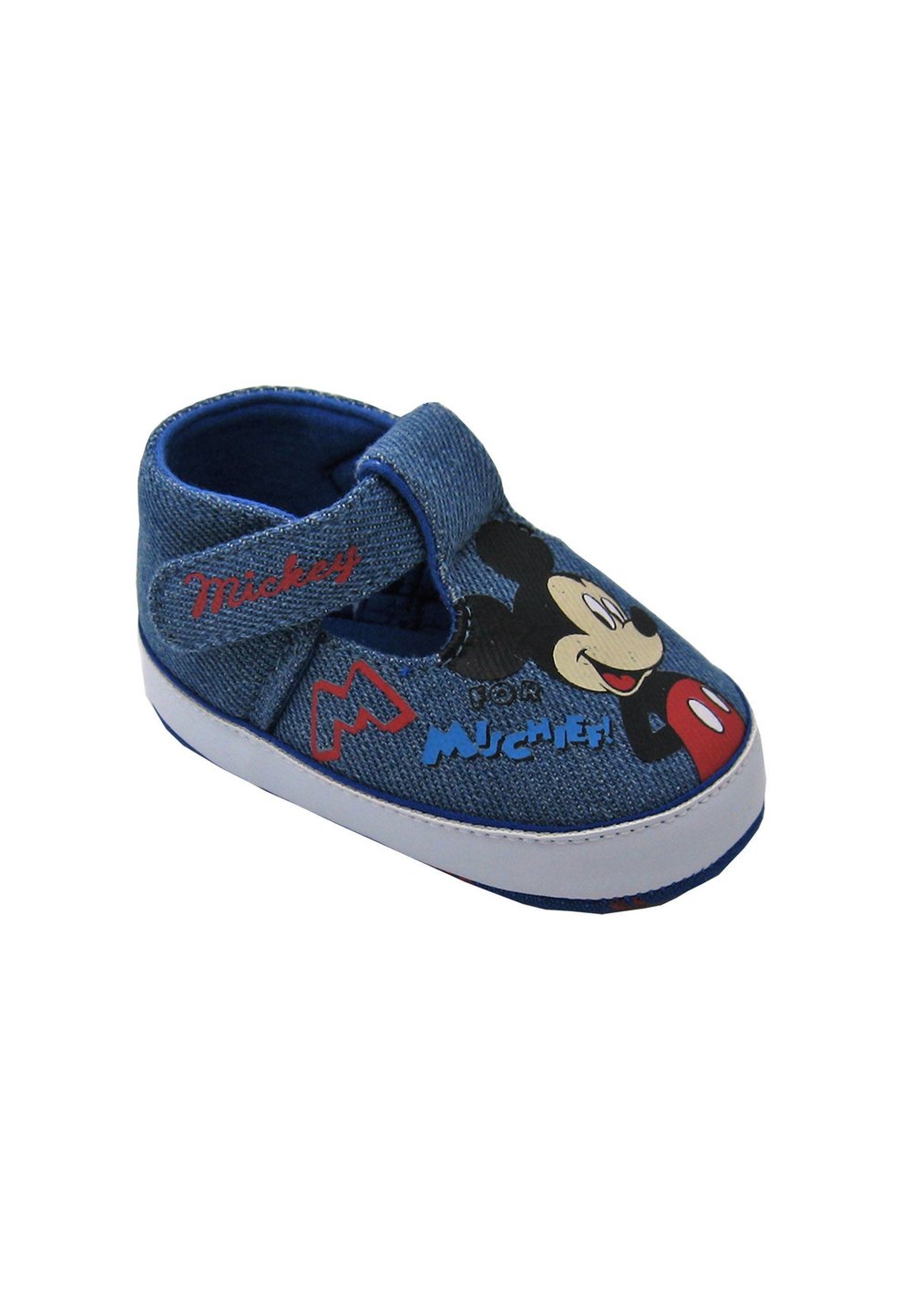 Pantofiori bebe, jeans, Mickey Mouse