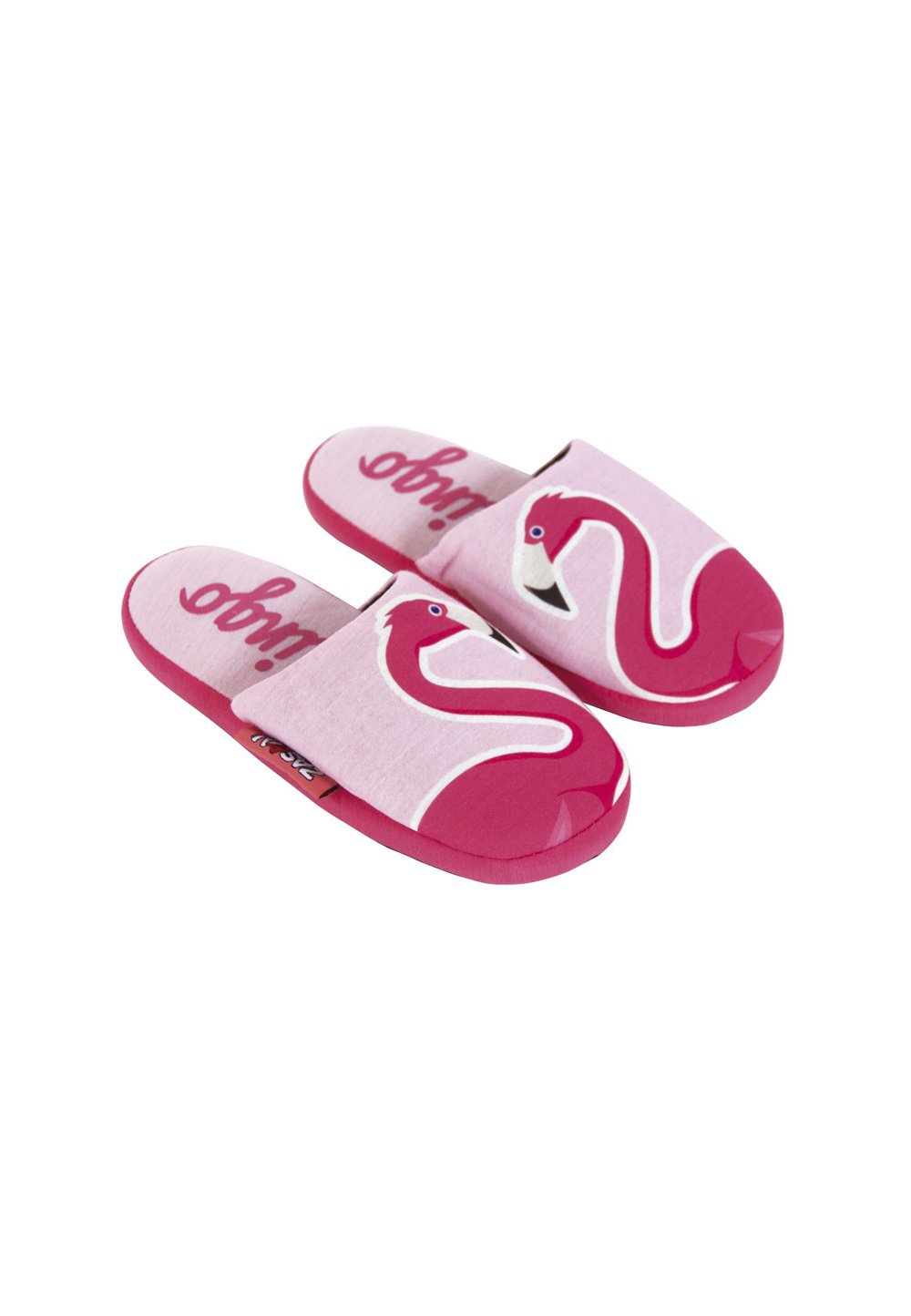 Papuci de casa, roz cu flamingo imagine