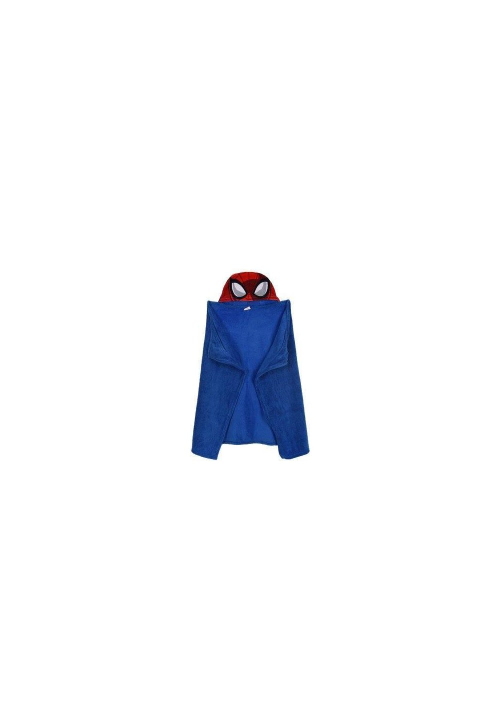 Paturica, pluss cu gluga, albastra, Spider Man, 80 x 120 cm imagine