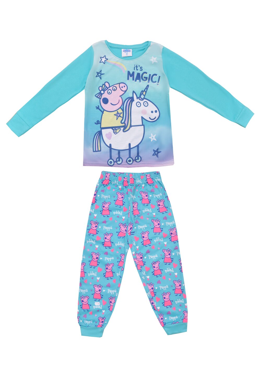 Pijama fete, Peppa Pig, It\'s Magic, turcoaz