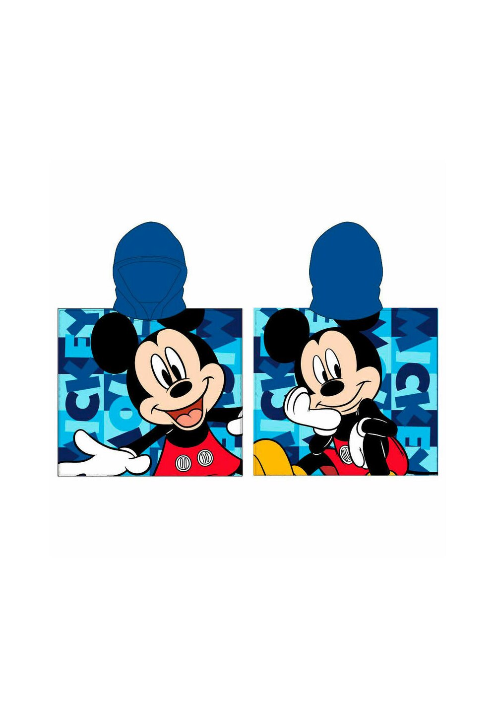Poncho, Mickey Mouse, albastru, 55x110cm