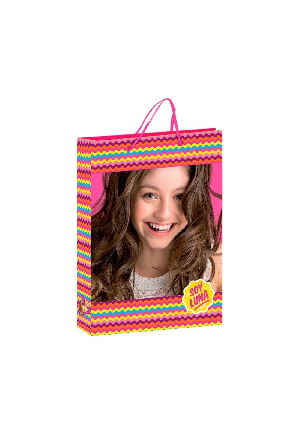 Punga cadou mica, Soy Luna, roz cu dungi