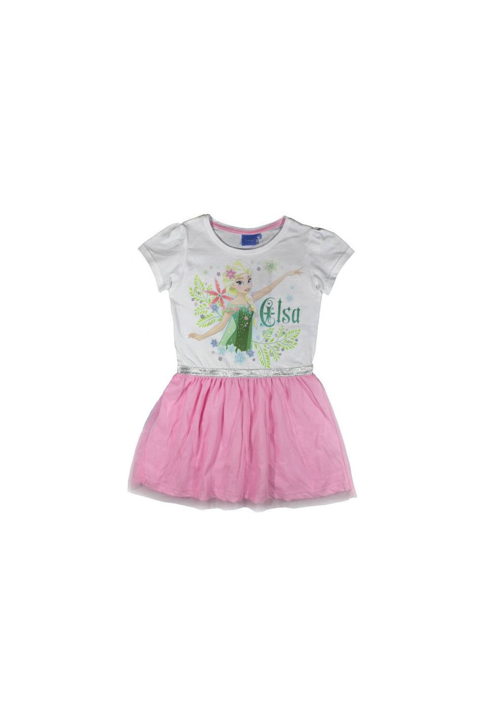 Rochie bumbac cu tull Frozen, roz