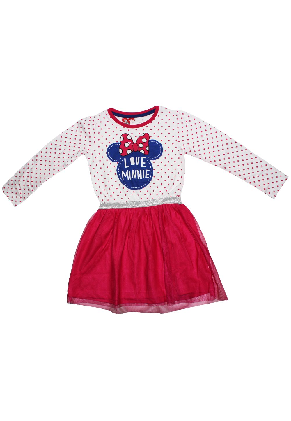 Rochie maneca lunga Minnie Mouse, roz