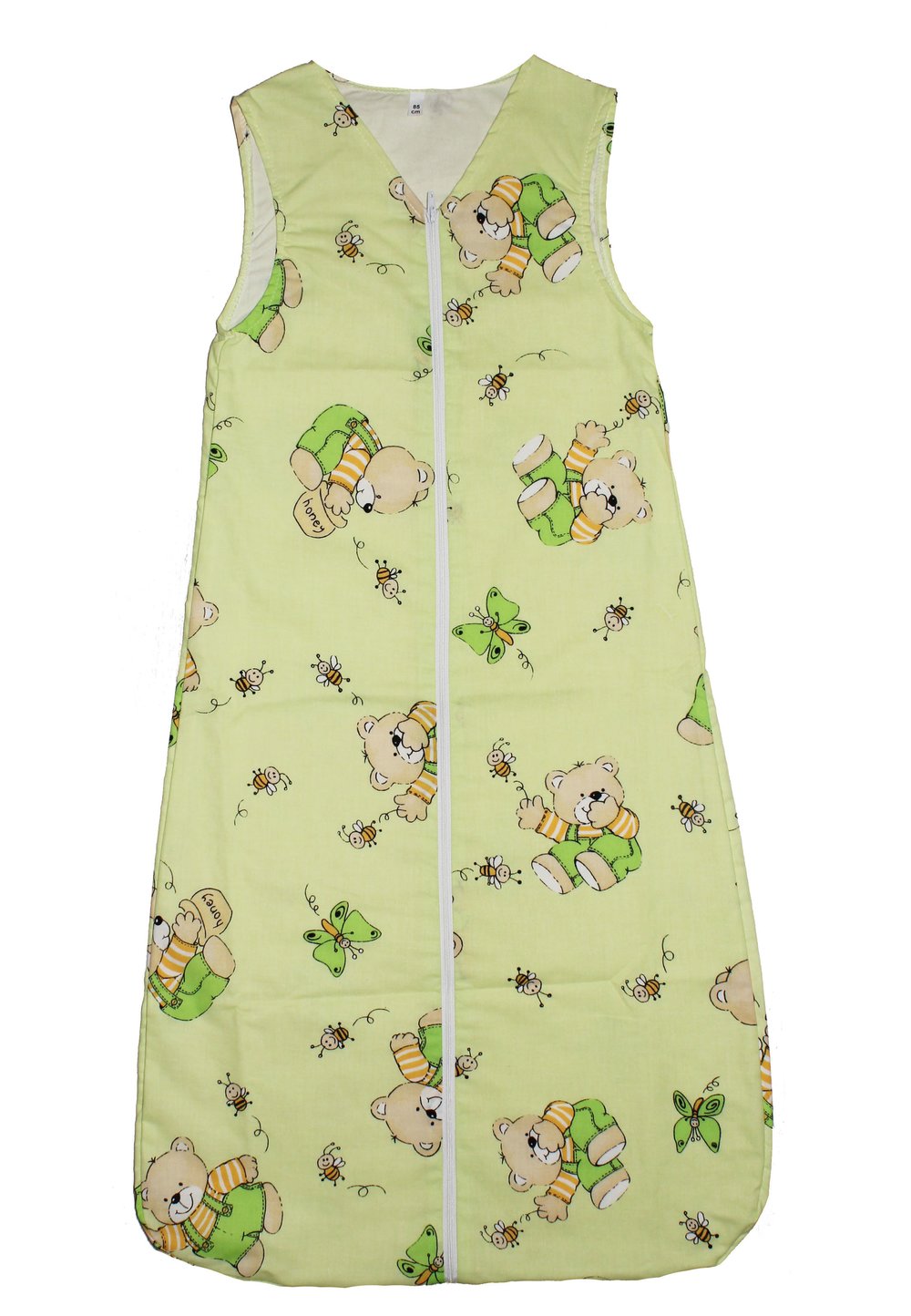 Sac de dormit vara ursulet cu albinute, verde