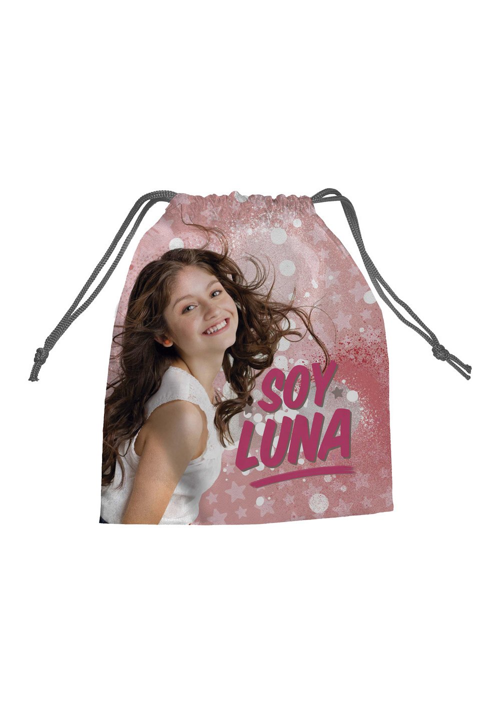 Saculet Soy Luna, roz cu stele, 27 x 22 cm