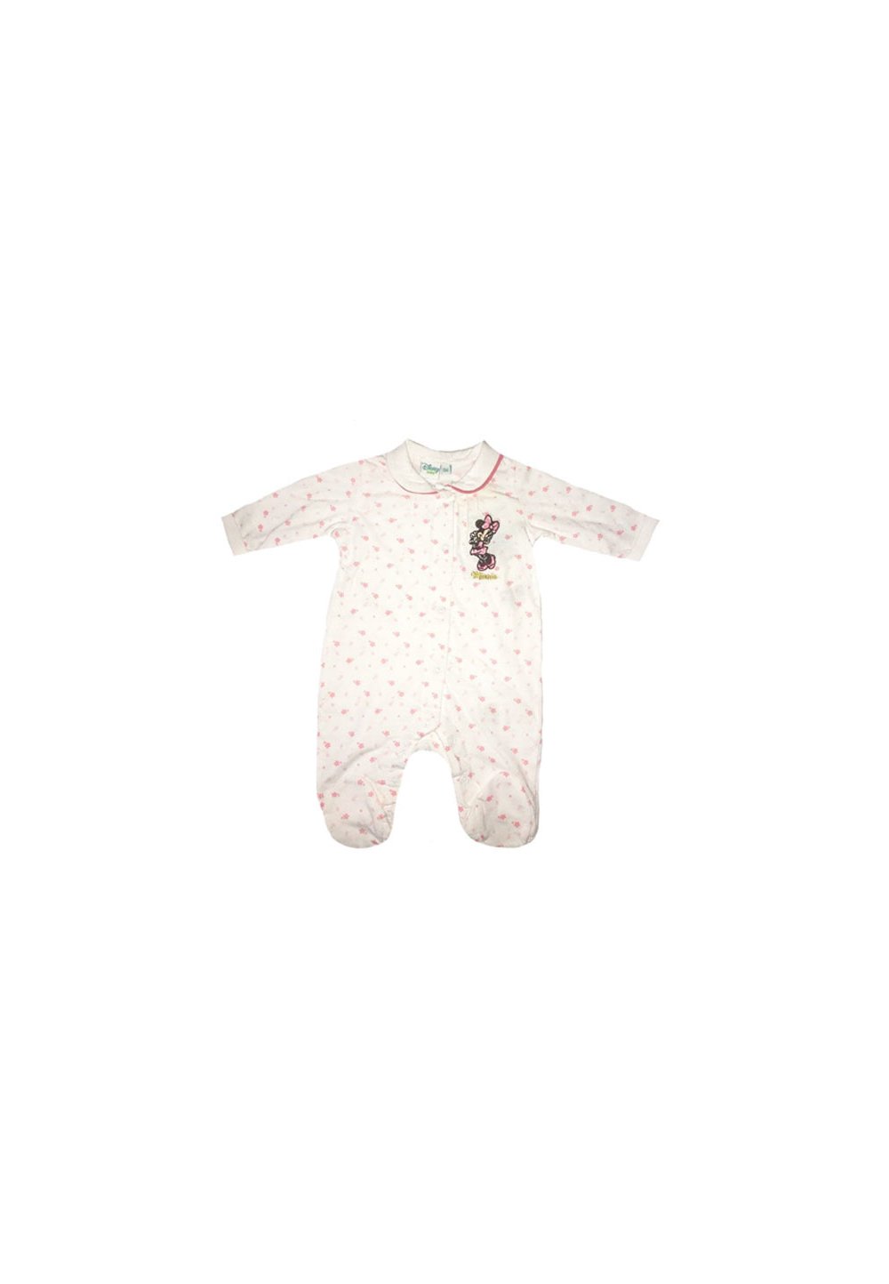 Salopeta maneca lunga, Minnie, cu floricele roz