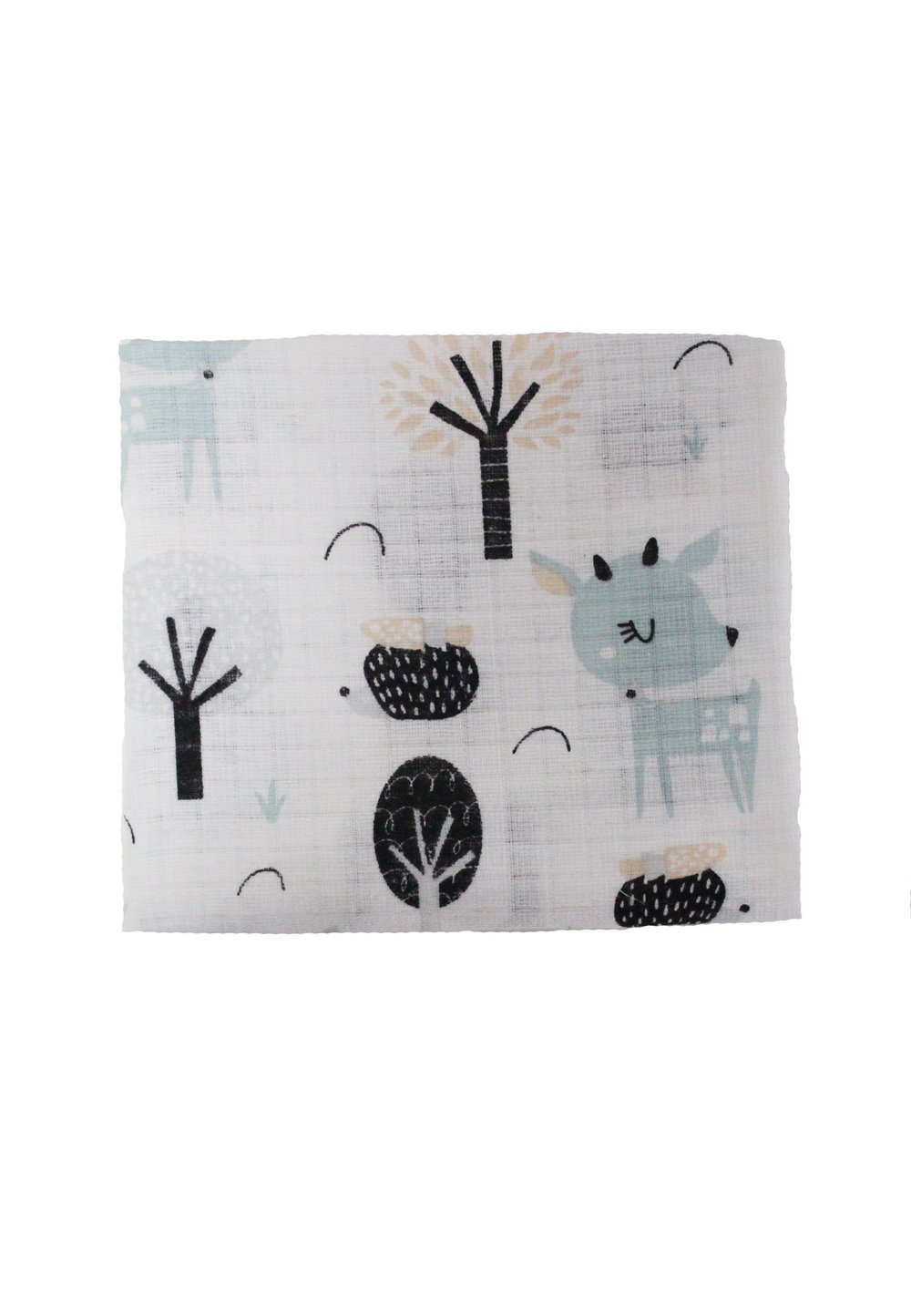 Scutec bumbac, Bambi, turcoaz, 80 x 70 cm