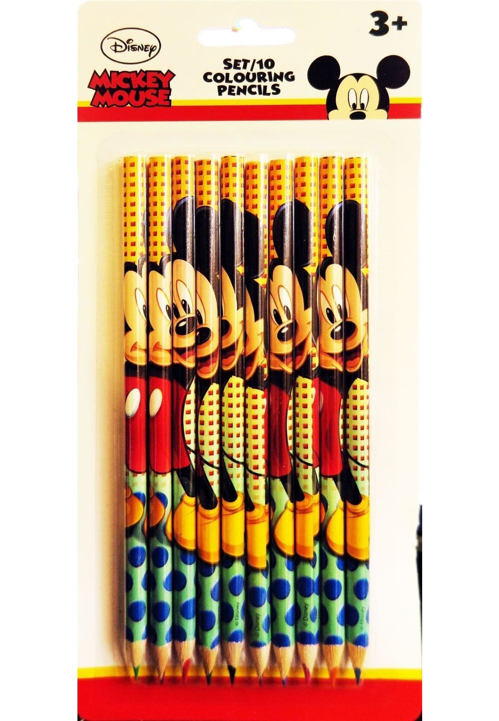 Set 10 creioane colorate, Mickey Mouse