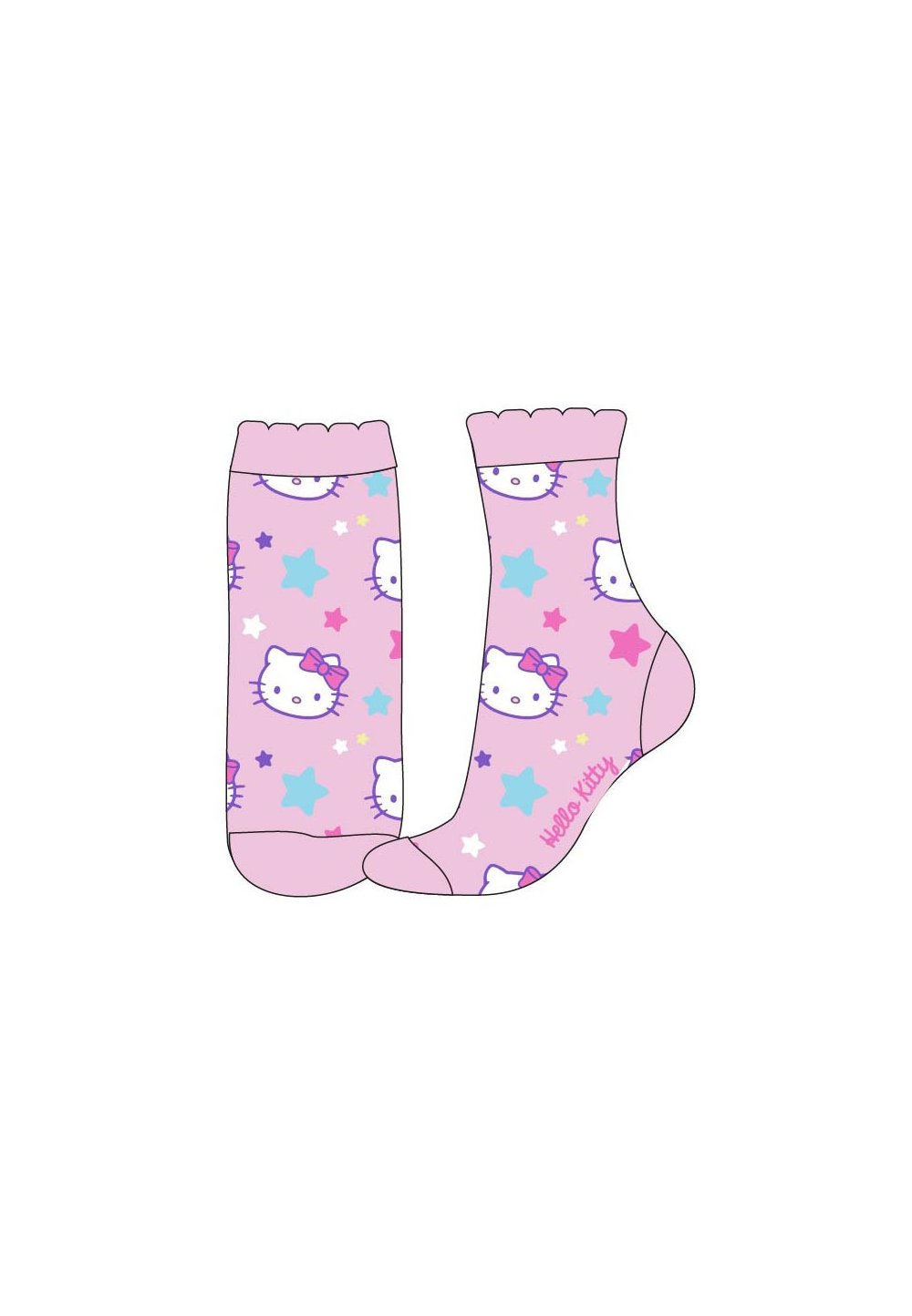 Sosete roz deschis, Hello Kitty