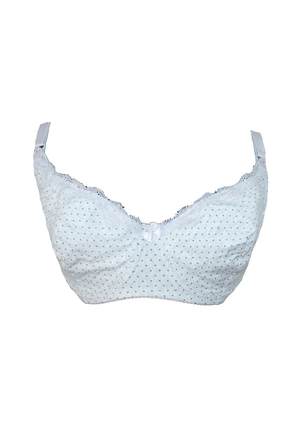 Sutien pentru alaptat, gri deschis cu buline