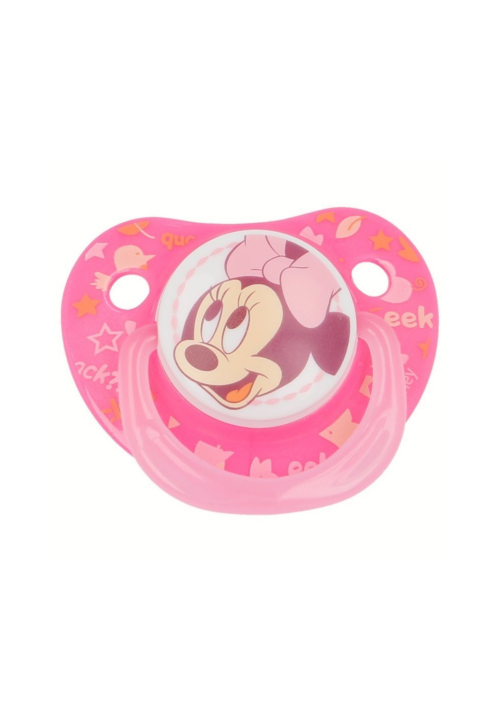 Suzeta cu tetina din silicon, roz, Minnie Mouse, 0-6 luni