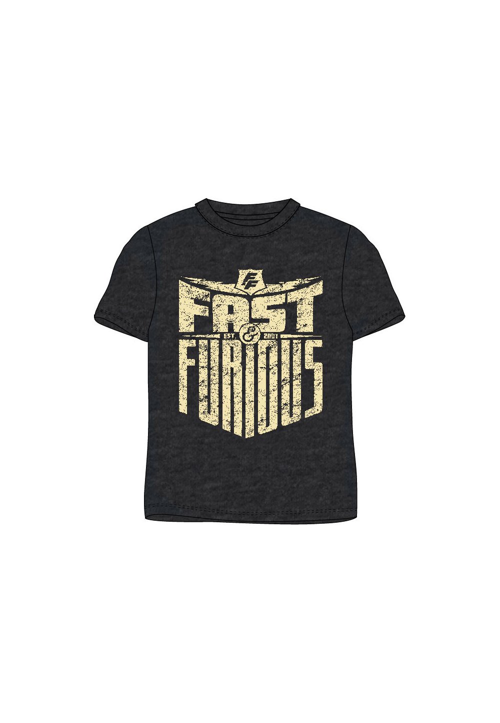 Tricou adulti, Fast and furious, gri