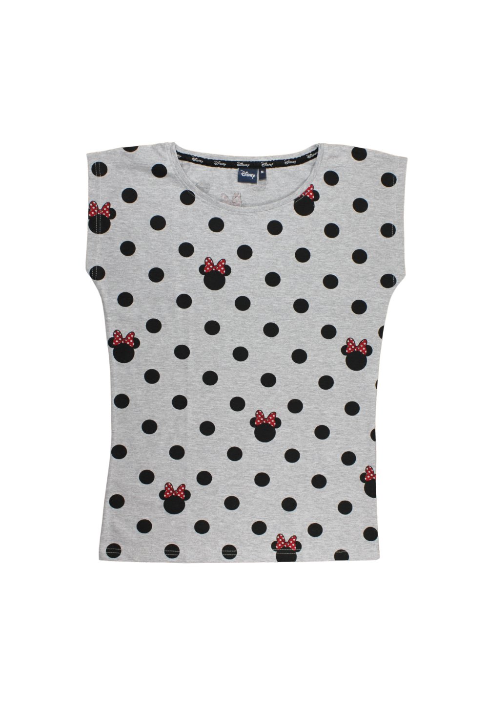 Tricou adulti, gri cu buline, Minnie Mouse