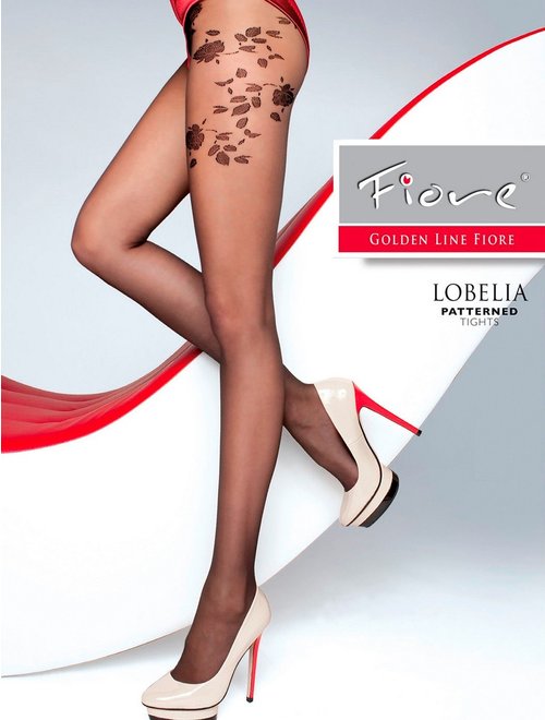 Ciorapi cu model fiore lobelia 20 den