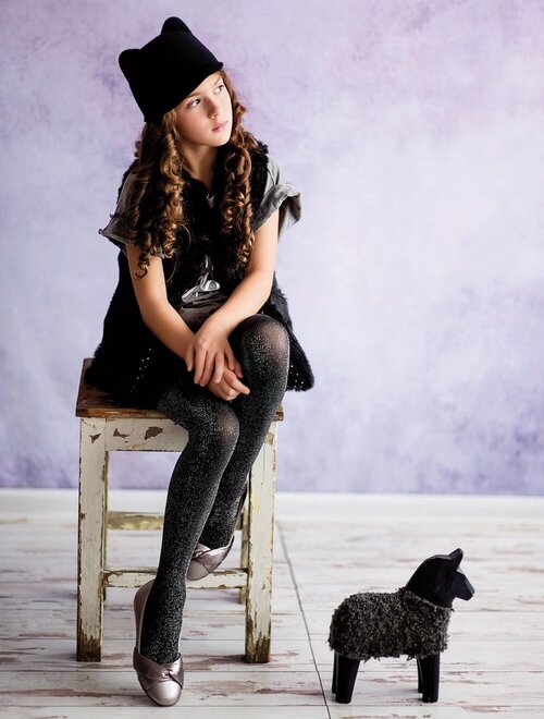 Ciorapi fete cu fir metalizat knittex moya 60 den
