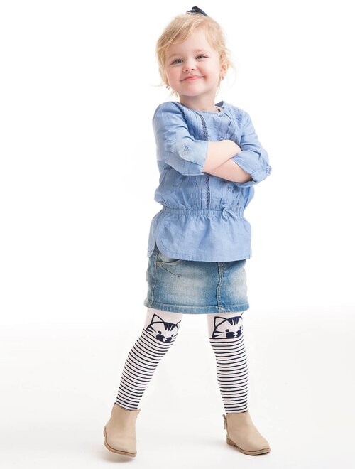 Ciorapi fete cu model pisica knittex cat 40 den