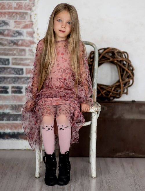 Ciorapi fete cu model pisica knittex meow 40 den
