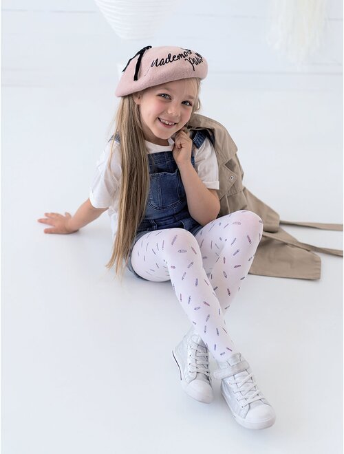 Ciorapi fete vascoza cu model creioane colorate knittex crayon