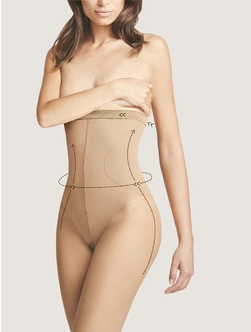 Ciorapi modelare talie si abdomen fiore high waist 20 den