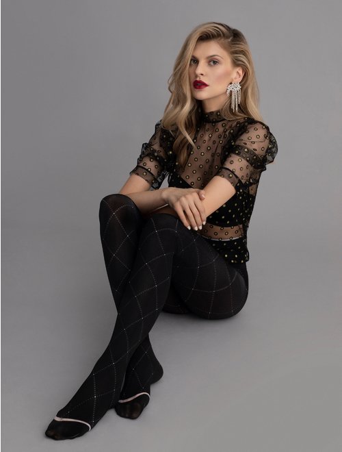 Ciorapi opaci cu model fiore liberty 80 den
