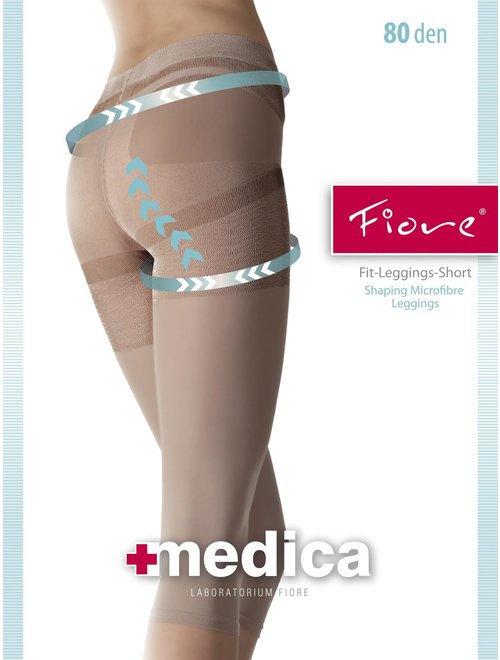Colanti trei sfert microfibra modelatori fiore leggings short 80 den