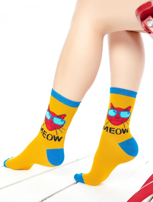 Sosete colorate cu pisica cool socks concept sc-1682-2