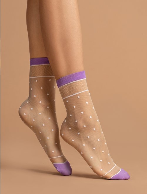 Sosete lycra cu picatele fiore liz 15 den