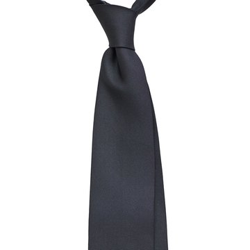 Solid silk tie - black