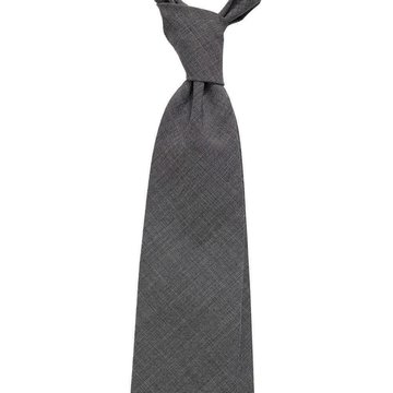Handrolled Wool Tie - Grey