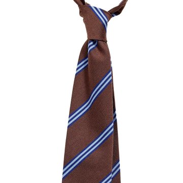 Repp Stripe Wool/Silk Tie