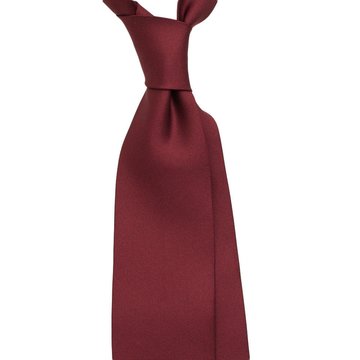 Solid silk tie - burgundy